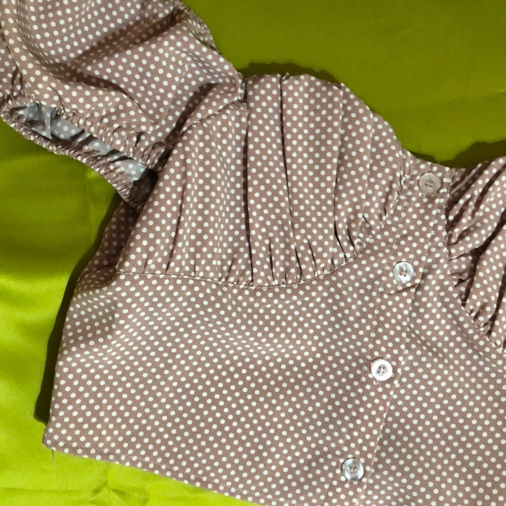 Polka dot milkmaid top